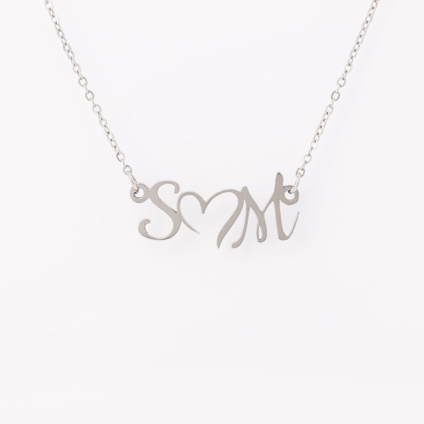 PERSONALIZED DOUBLE INITIAL HEART NECKLACE