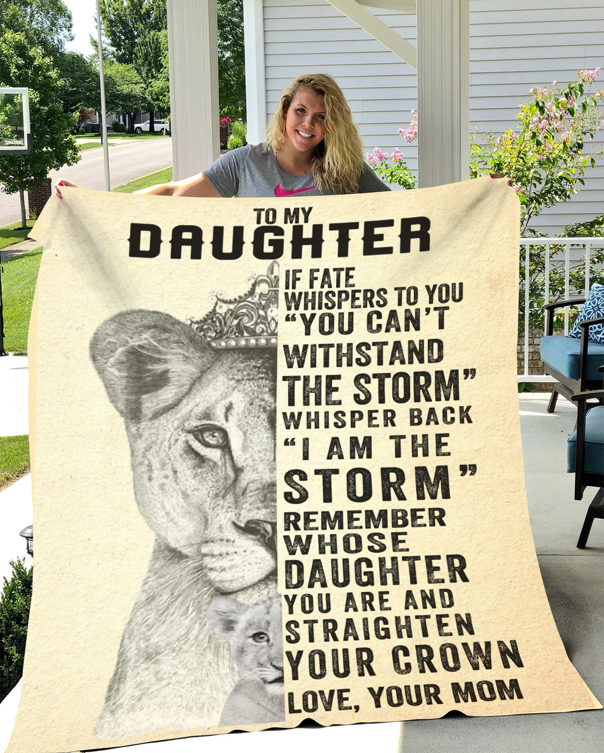 To My Daughter- Love Mom |Cozy Plush Fleece Blanket - 50x60