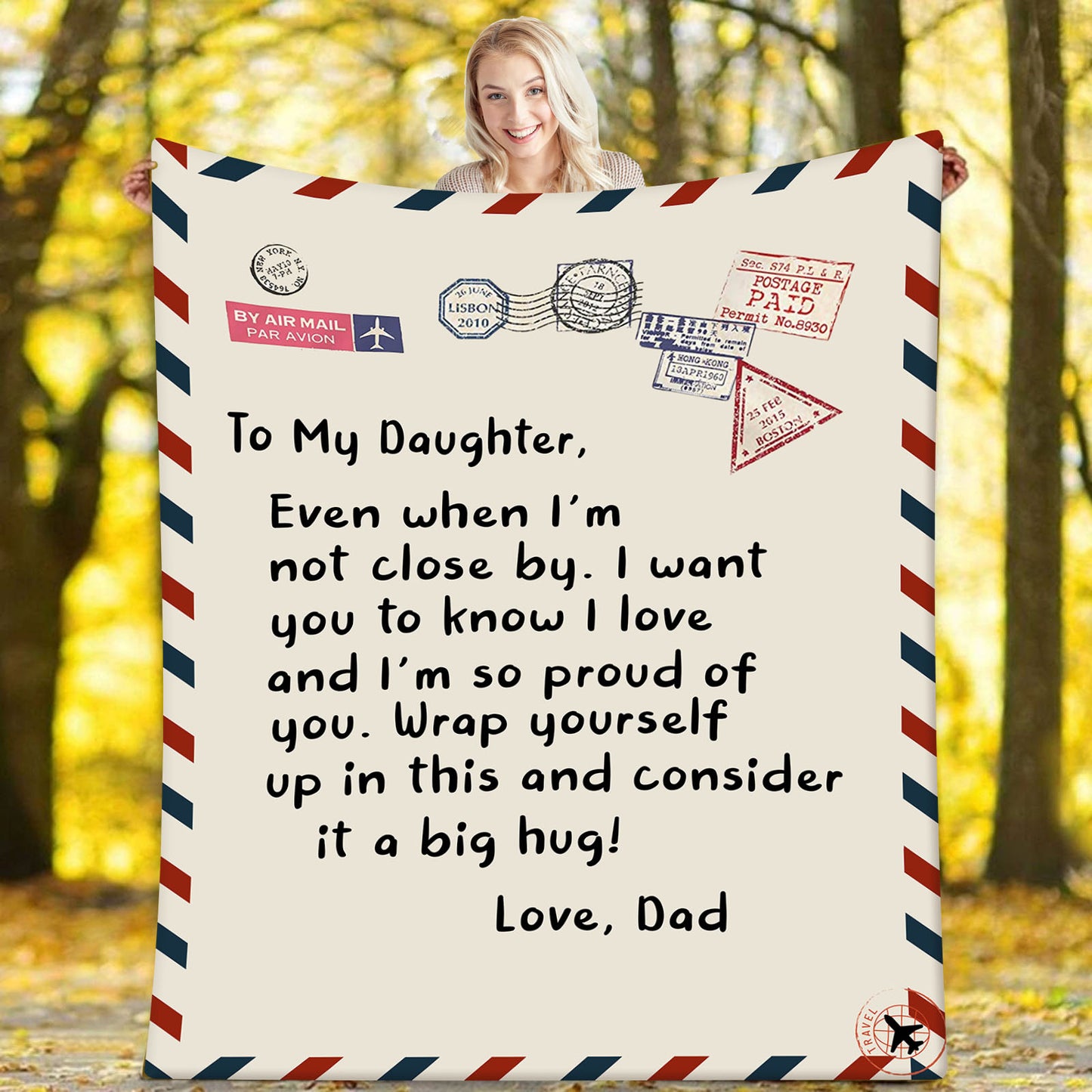 To My Daughter - Love Dad |VPM Cozy Plush Fleece Blanket - 50x60
