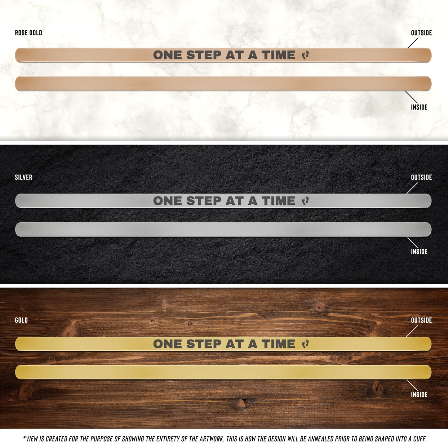 ONE STEP AT A TIME | CUFF BRACELET
