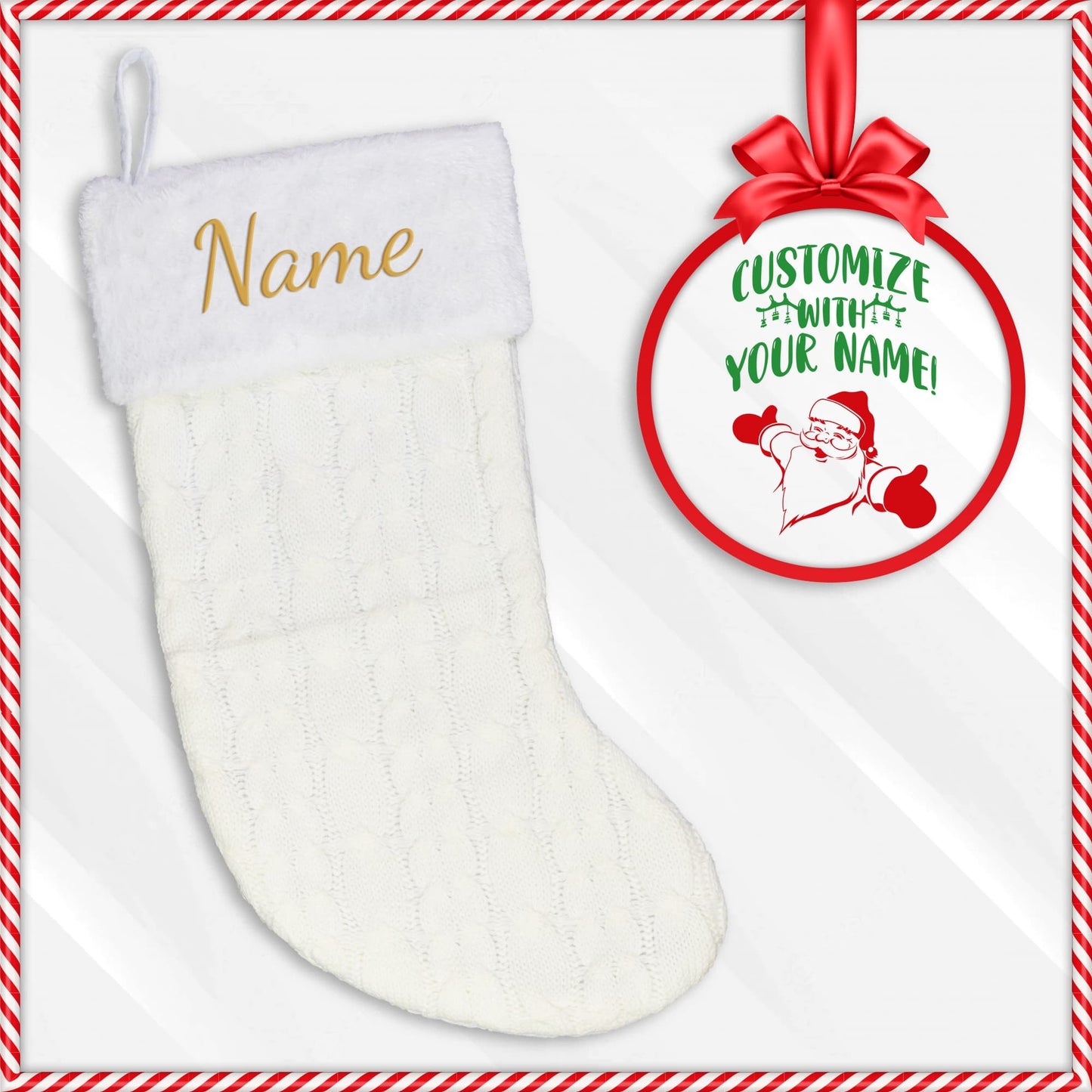 Personalized Embroidered Christmas Stocking -Fireplace Stockings 16"
