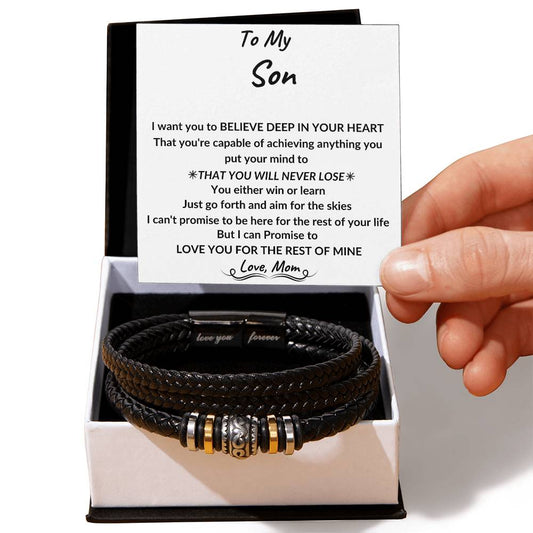 TO MY SON |LOVE YOU FOREVER BRACELET
