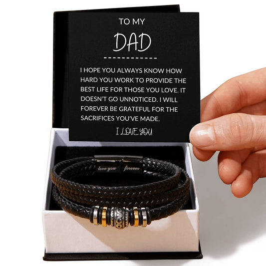 TO MY DAD | LOVE YOU FOREVER BRACELET