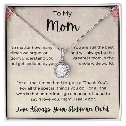 To My Mom | I Love You | Eternal Hope Necklace