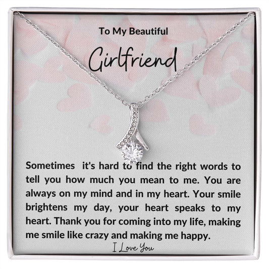 To My Beautiful Girlfriend |Your Heart Speaks to My Heart | Alluring Beauty Necklace