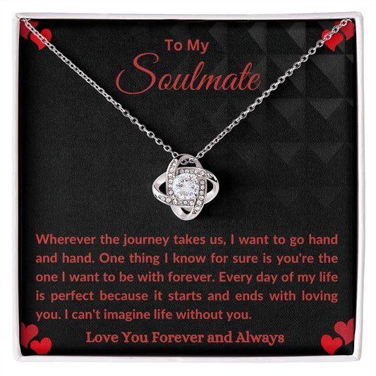 TO MY SOULMATE | GREAT GIFT FOR HER | LOVE KNOT NECKLACE