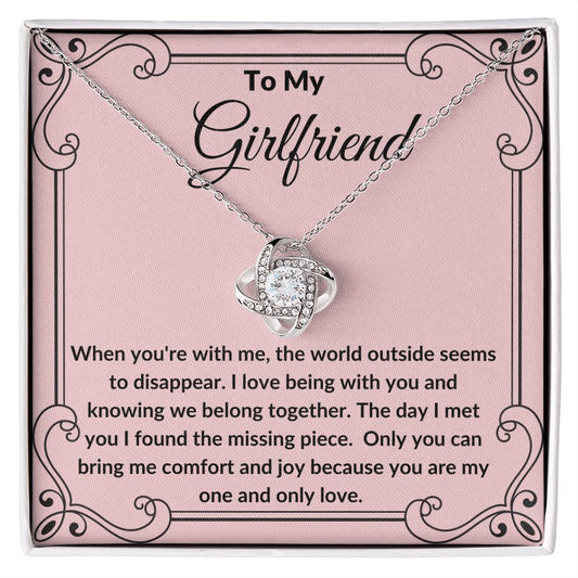 To My Girlfriend | You Are My One And Only Love | Love Knot Necklace