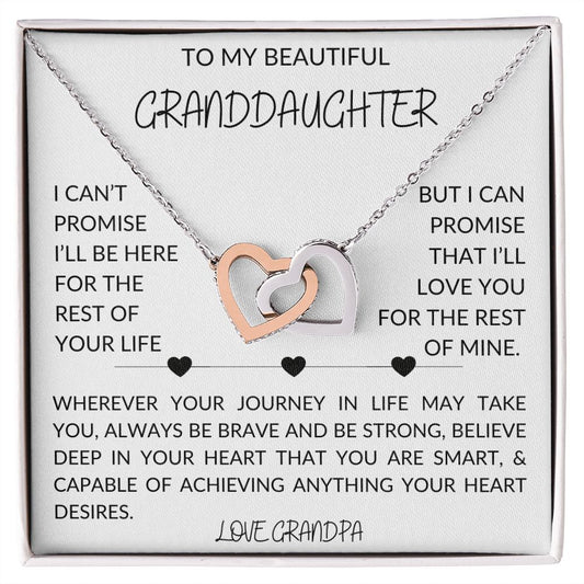 TO MY GRANDDAUGHTER | INTERLOCKING HEARTS| LOVE GRANDPA