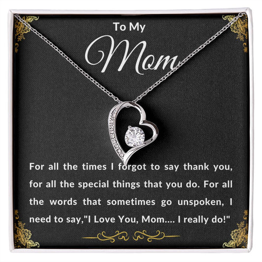 To My Mom | I Love You Mom | Forever Love Necklace