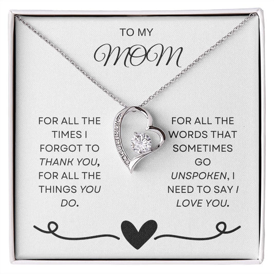 TO MY MOM | I LOVE YOU | FOREVER LOVE NECKLACE