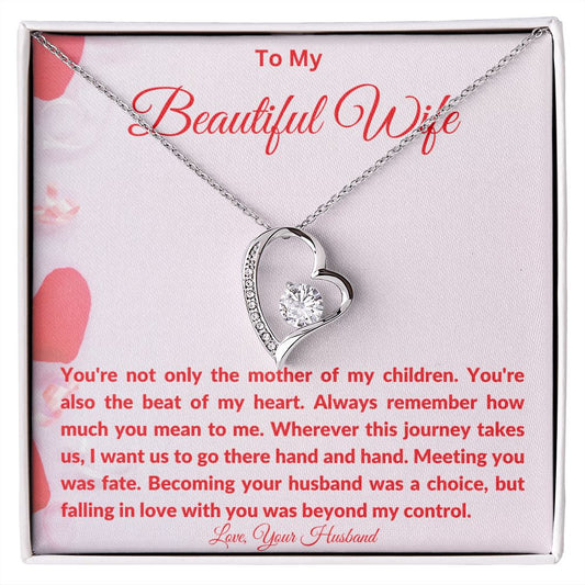 To My Beautiful Wife | Love Your Husband| Forever Love Necklace