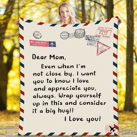 To My Mom- I Love You | VPM Cozy Plush Fleece Blanket - 50x60